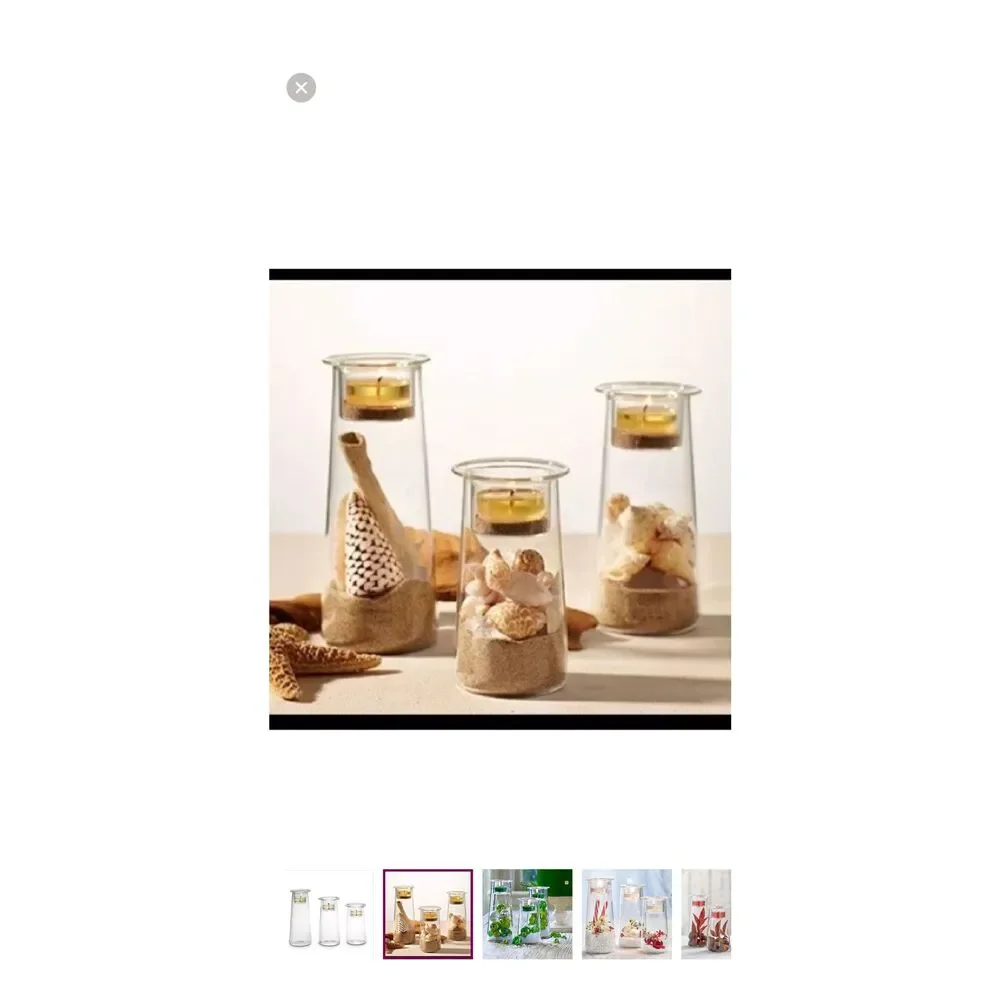 Party Lite Symmetry Trio Clear Glass Candle Holders Used in Box Opened Retired - Picture 13 of 13
